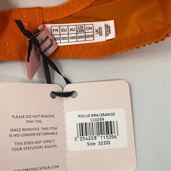 NWT Agent Provocateur Pollie Orange Bra - Picture 12 of 16